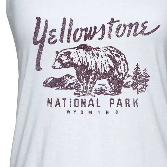 Yellowstone National Park Bear Graphic Ladies Essential Flowy Tank