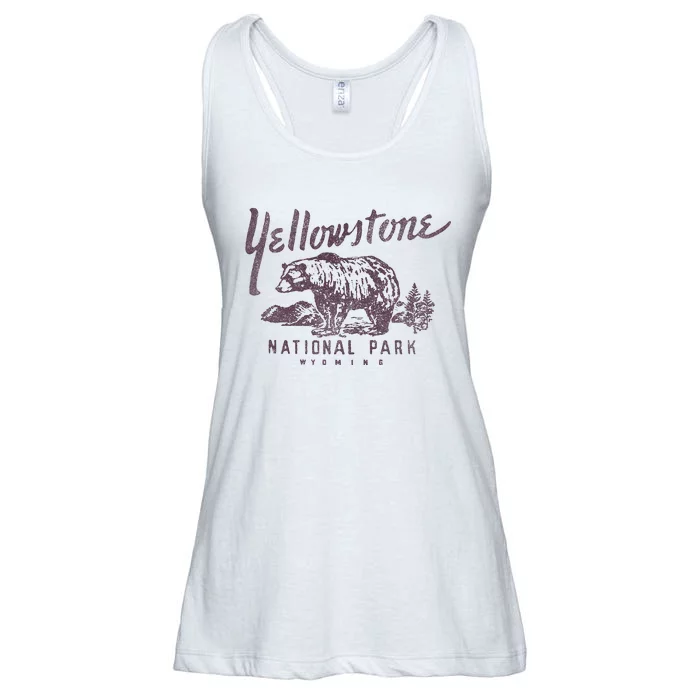 Yellowstone National Park Bear Graphic Ladies Essential Flowy Tank