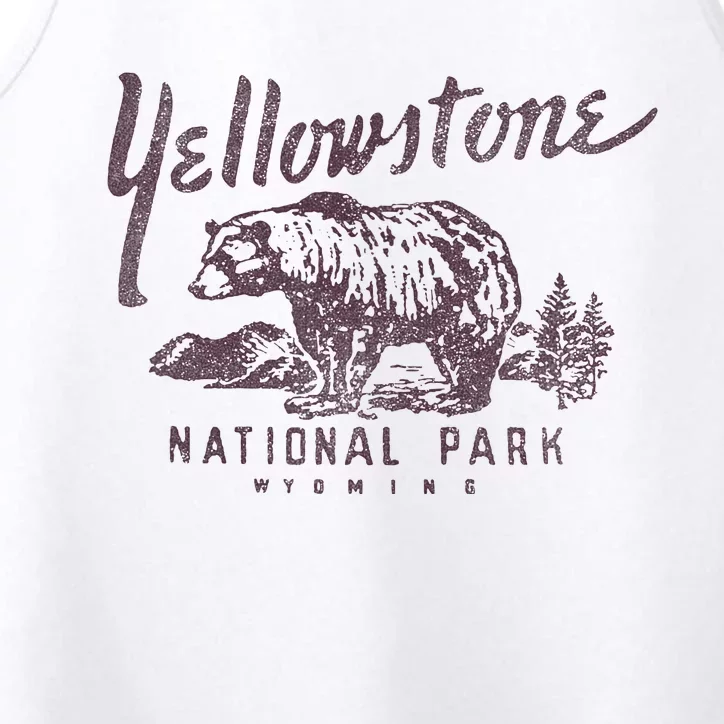 Yellowstone National Park Bear Graphic Performance Tank