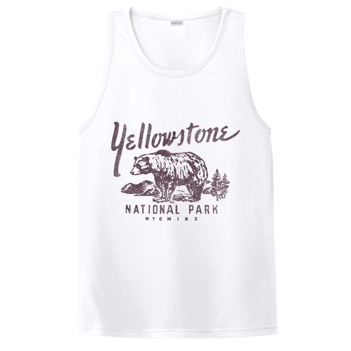 Yellowstone National Park Bear Graphic Performance Tank