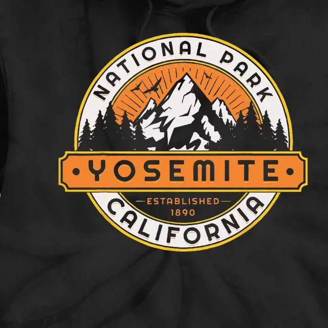 Yosemite National Park California Nature Hiking Outdoors Tie Dye Hoodie