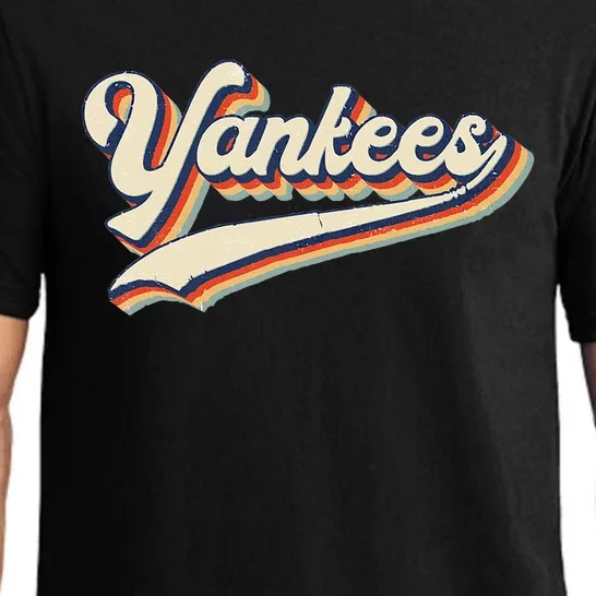 Yankee Name Retro Gift Sports Lover Pajama Set