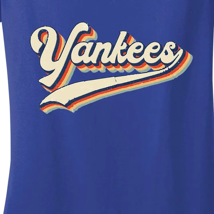 Yankee Name Retro Gift Sports Lover Women's V-Neck T-Shirt