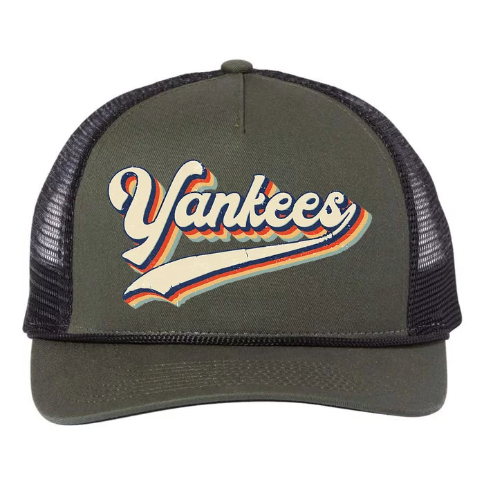 Yankee Name Retro Gift Sports Lover Retro Rope Trucker Hat Cap