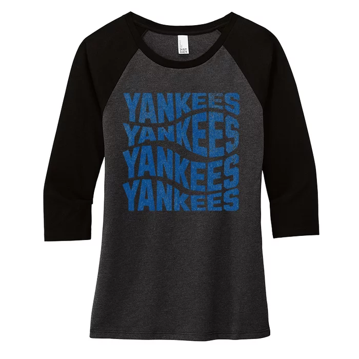 Yankee Nickname Retro Vintage Women's Tri-Blend 3/4-Sleeve Raglan Shirt