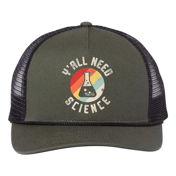 Yall Need Science Chemistry Biology Physics Teacher Student Retro Rope Trucker Hat Cap