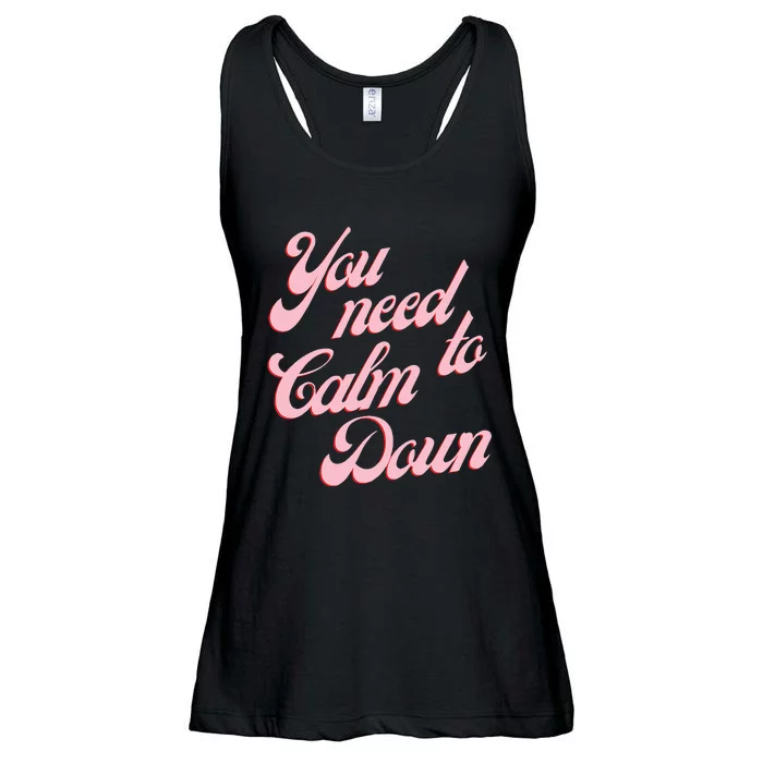 You Need To Calm Down Vintage Retro Ladies Essential Flowy Tank