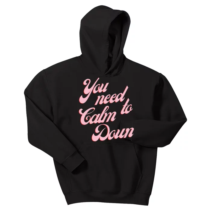 You Need To Calm Down Vintage Retro Kids Hoodie