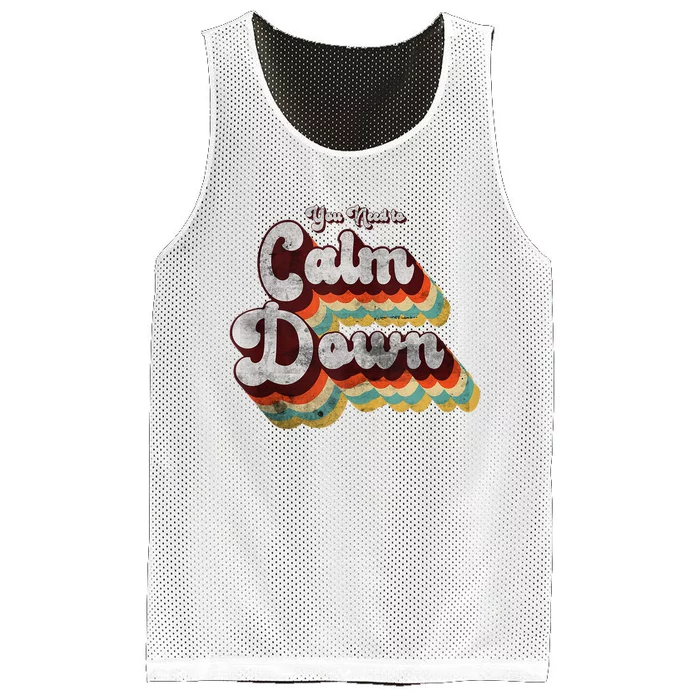 You Need To Calm Down Classic Retro Vintage Pride 80’s Gift Mesh Reversible Basketball Jersey Tank