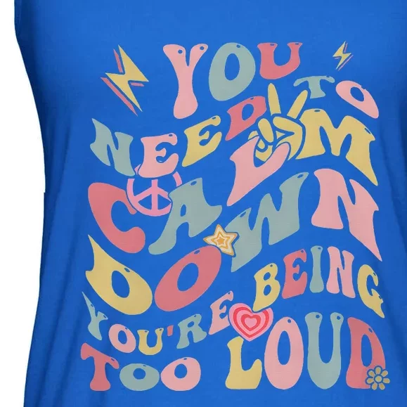 You Need To Calm Down Groovy Ladies Essential Flowy Tank