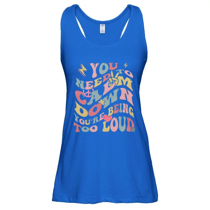 You Need To Calm Down Groovy Ladies Essential Flowy Tank