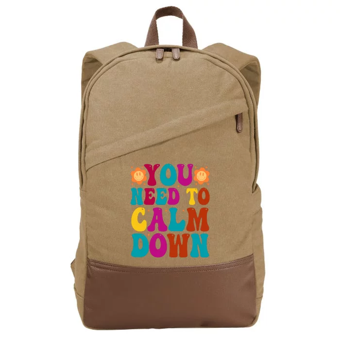 You Need To Clam Down Retro Colorful Cotton Canvas Backpack