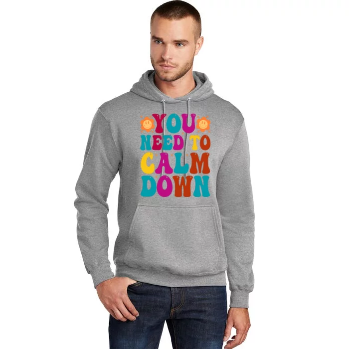 You Need To Clam Down Retro Colorful Tall Hoodie