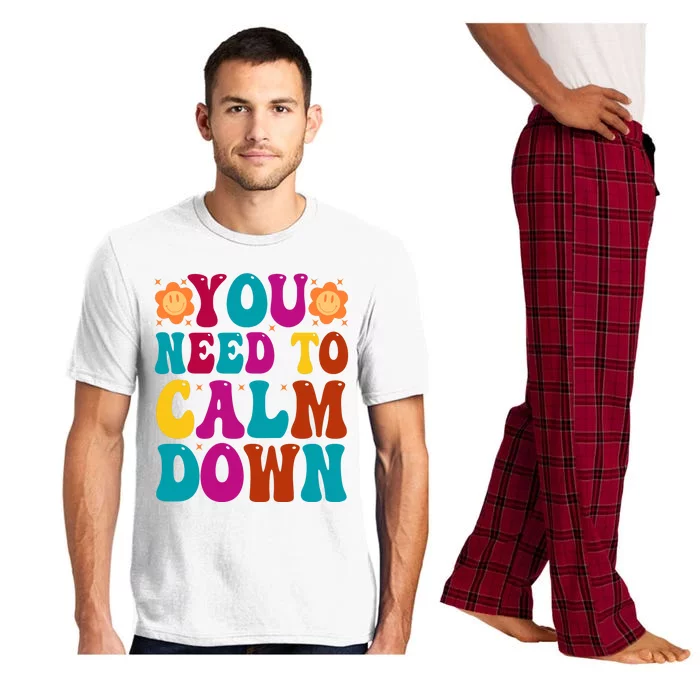 You Need To Clam Down Retro Colorful Pajama Set