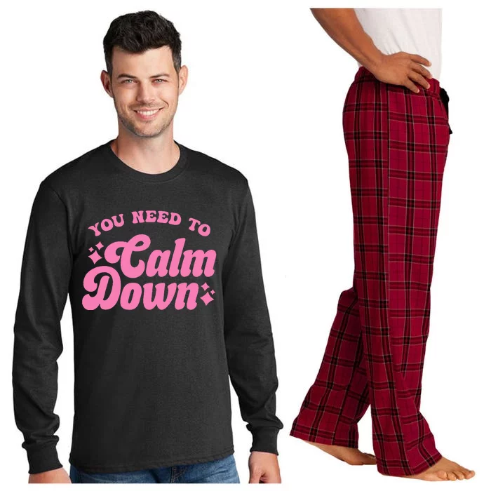 You Need To Calm Down Long Sleeve Pajama Set