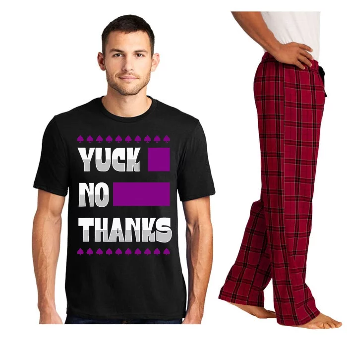 Yuck No Thanks Ace Symbol Funny Asexual Pride Pajama Set