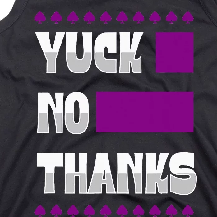 Yuck No Thanks Ace Symbol Funny Asexual Pride Tank Top