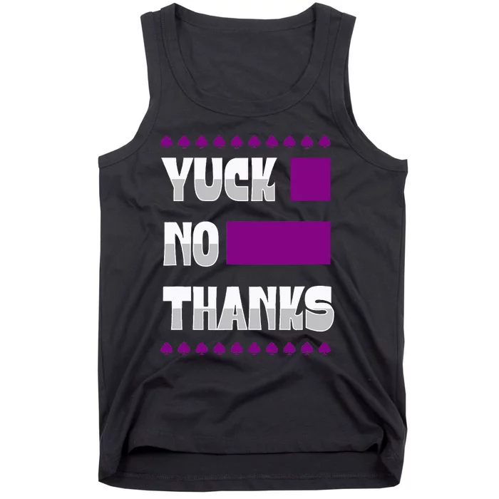 Yuck No Thanks Ace Symbol Funny Asexual Pride Tank Top