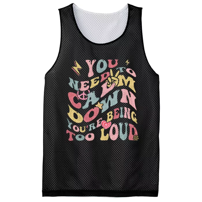 You Need To Calm Down Groovy Mesh Reversible Basketball Jersey Tank