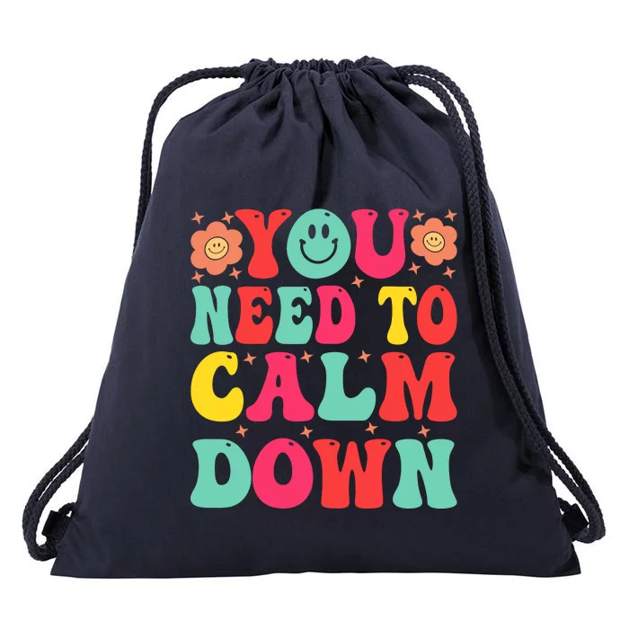 You Need To Calm Down Drawstring Bag