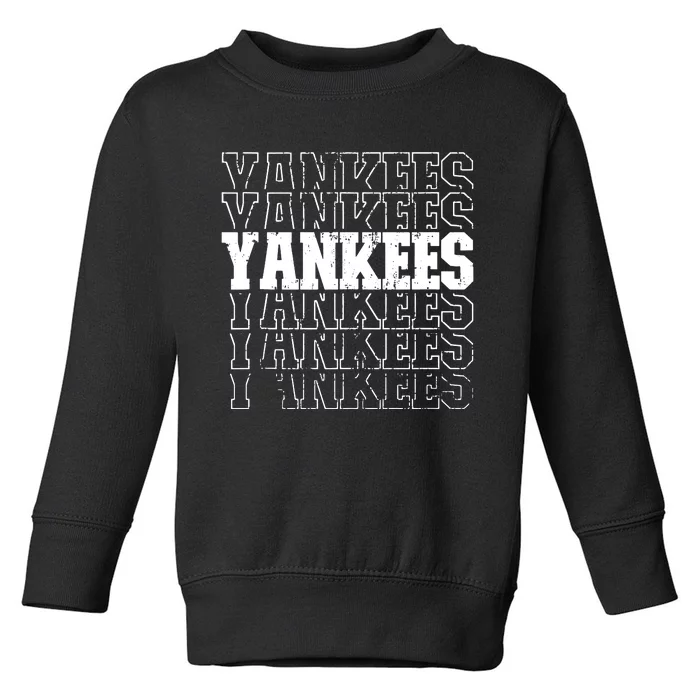 Yankee Name Vintage Retro Sports Lover Toddler Sweatshirt