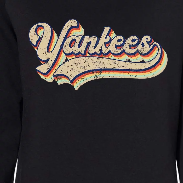 Y.A.N.K.E.E.S Name Vintage Retro Baseball Lovers Womens California Wash Sweatshirt