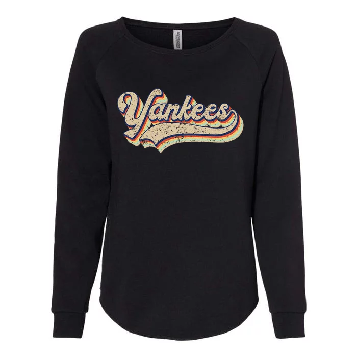 Y.A.N.K.E.E.S Name Vintage Retro Baseball Lovers Womens California Wash Sweatshirt