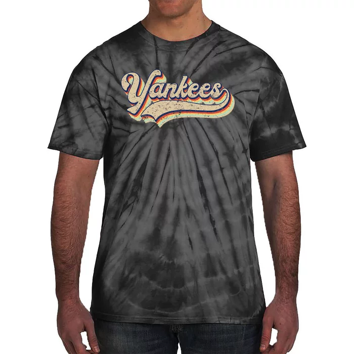 Y.A.N.K.E.E.S Name Vintage Retro Baseball Lovers Tie-Dye T-Shirt