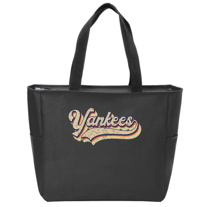 Y.A.N.K.E.E.S Name Vintage Retro Baseball Lovers Zip Tote Bag