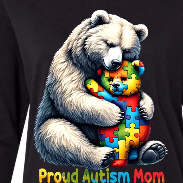 YouLl Never Walkalone Autism Mama Mom Bear Support Autism Gift Womens Cotton Relaxed Long Sleeve T-Shirt