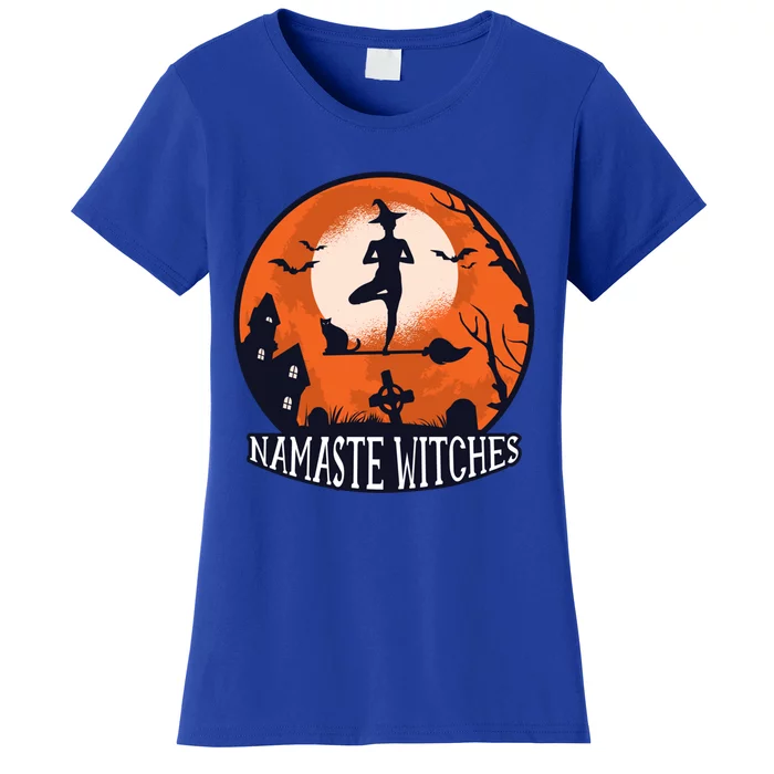 Yoga Namaste Witches Halloween Gift Women's T-Shirt