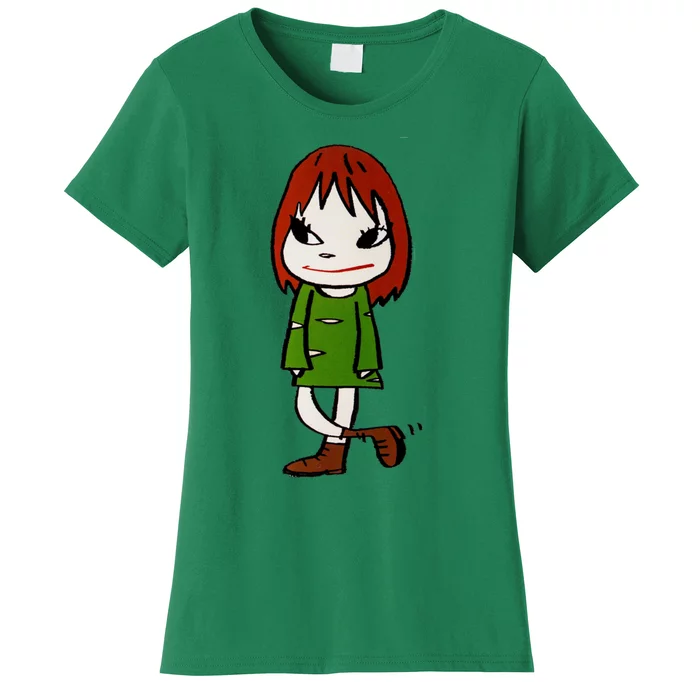 Yoshitomo Nara Walking Girl Painting Women's T-Shirt