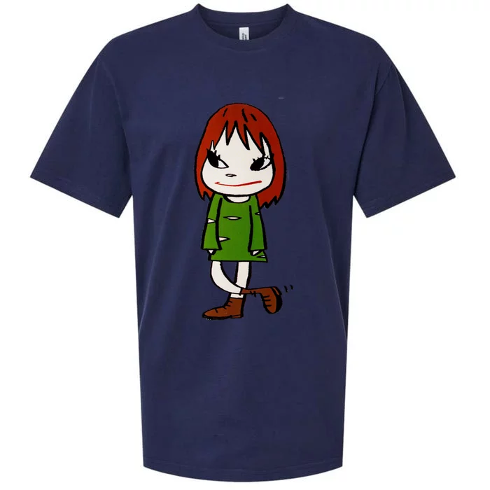 Yoshitomo Nara Walking Girl Painting Sueded Cloud Jersey T-Shirt