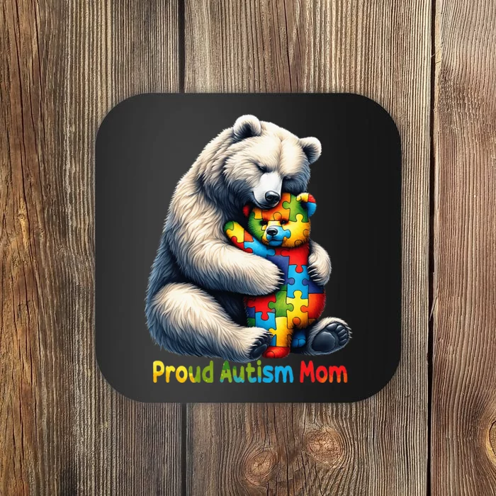 YouLl Never Walkalone Autism Mama Mom Bear Support Autism Coaster