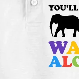 Youll Never Walk Alone Autism Awareness Elephant Dry Zone Grid Performance Polo