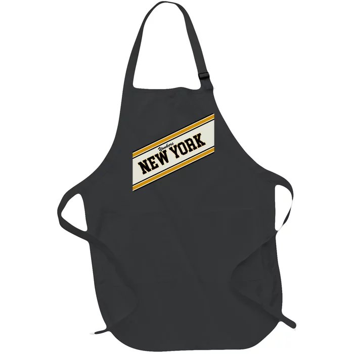 Yonkers New York Varsity Logo Full-Length Apron With Pocket