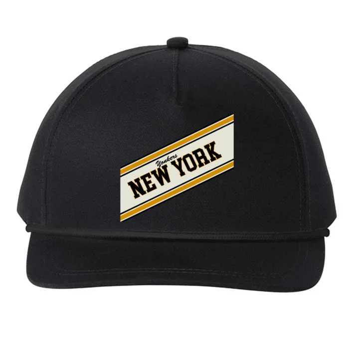 Yonkers New York Varsity Logo Snapback Five-Panel Rope Hat