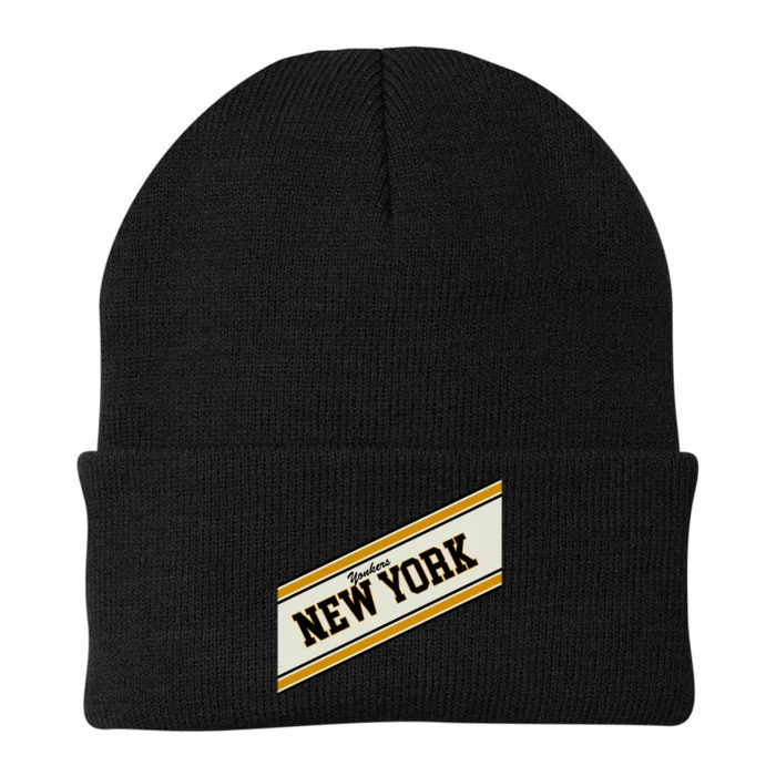 Yonkers New York Varsity Logo Knit Cap Winter Beanie