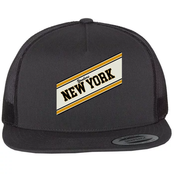 Yonkers New York Varsity Logo Flat Bill Trucker Hat