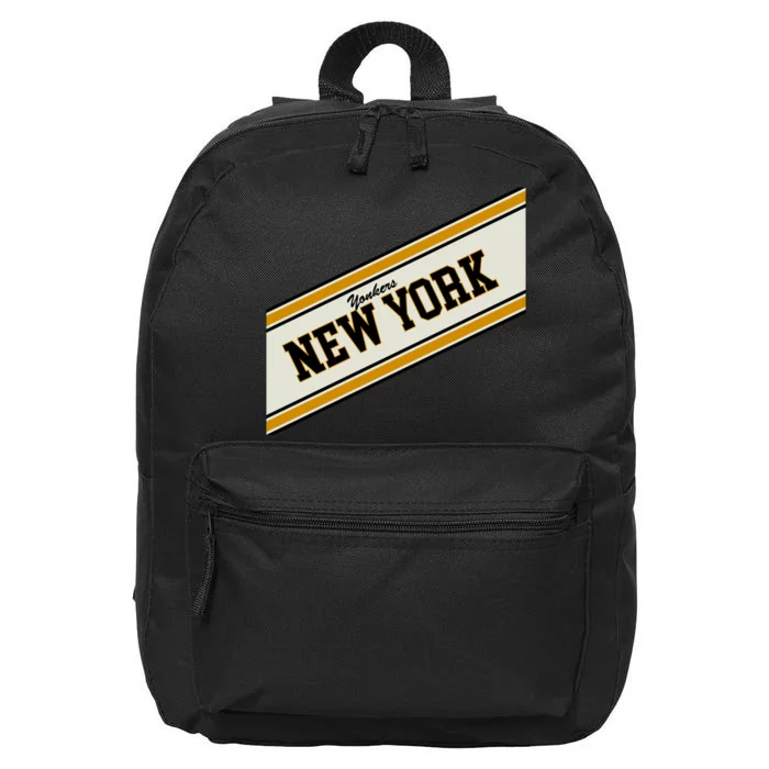 Yonkers New York Varsity Logo 16 in Basic Backpack