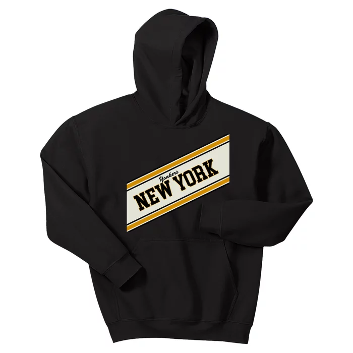 Yonkers New York Varsity Logo Kids Hoodie