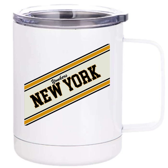 Yonkers New York Varsity Logo Front & Back 12oz Stainless Steel Tumbler Cup