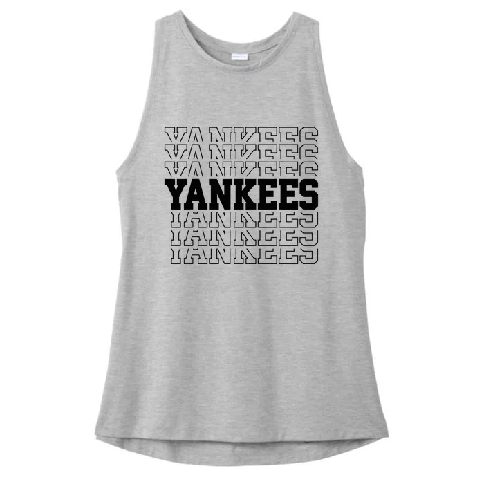 Y.A.N.K.E.E.S Name Ladies Tri-Blend Wicking Tank