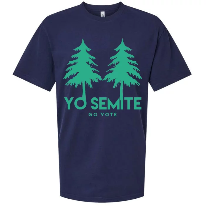 Yo Semite Go Vote Anti Trump Sueded Cloud Jersey T-Shirt