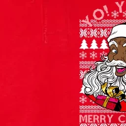 Yo Yo Yo Ho Ho Ho Black Santa Claus Ugly Christmas Softstyle Adult Sport Polo