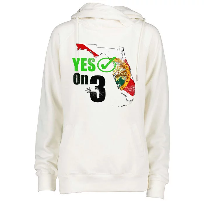 Yes On 3 Florida Womens Funnel Neck Pullover Hood