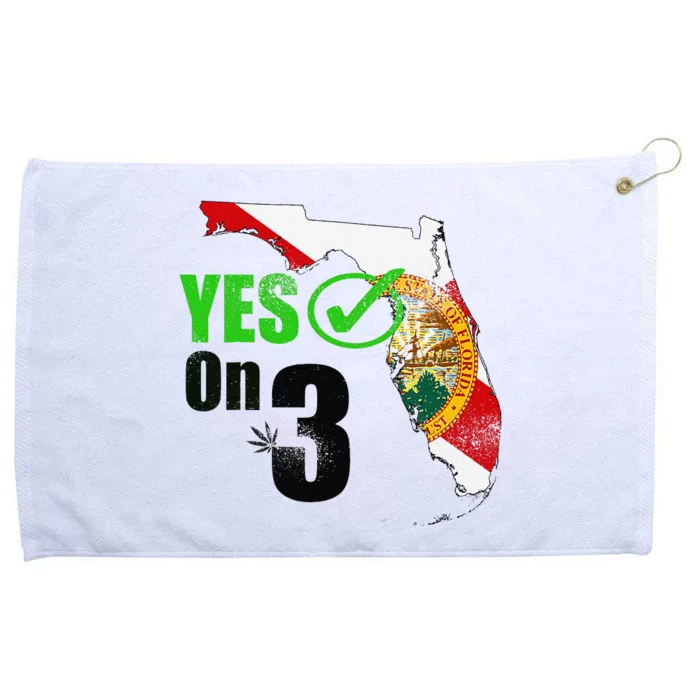 Yes On 3 Florida Grommeted Golf Towel