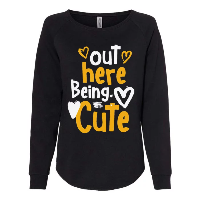 Yellow Ochre Black White Color Match Womens California Wash Sweatshirt