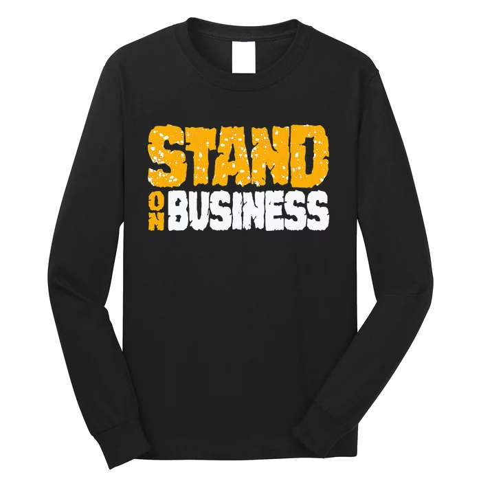 Yellow Ochre Black White Color Match Long Sleeve Shirt