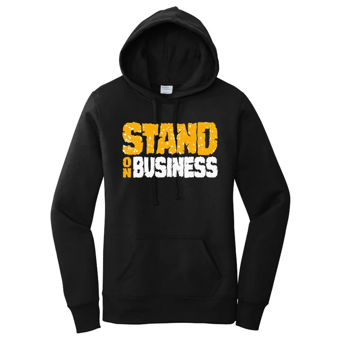 Yellow Ochre Black White Color Match Women's Pullover Hoodie